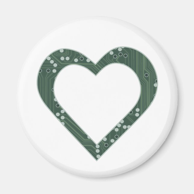 Circuit board Heart Magnet (Front)