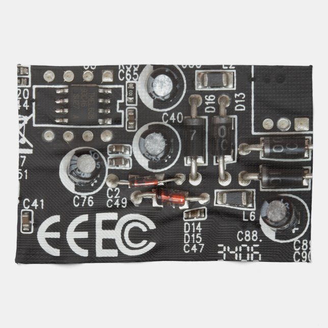 Circuit Board Kitchen Towel (Horizontal)