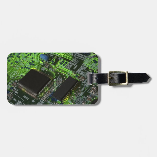circuit board luggage tag (Front Horizontal)