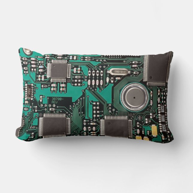 Circuit board lumbar pillow (Front)
