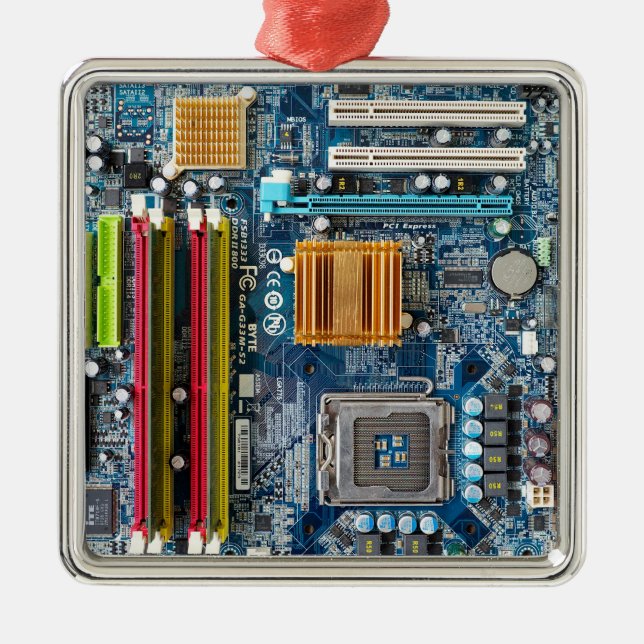 Circuit board metal ornament (Front)