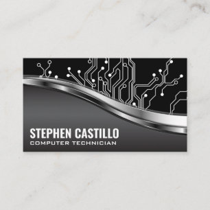 Circuit Board   Metallic Design Business Card