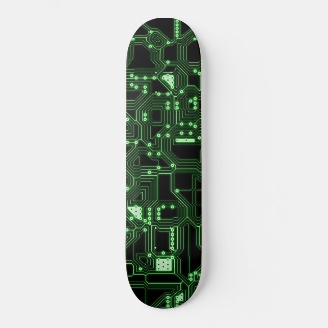 Circuit Board Motif Skateboard Deck (Recto)