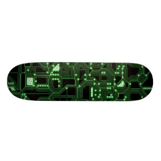 Circuit Board Motif Skateboard Deck