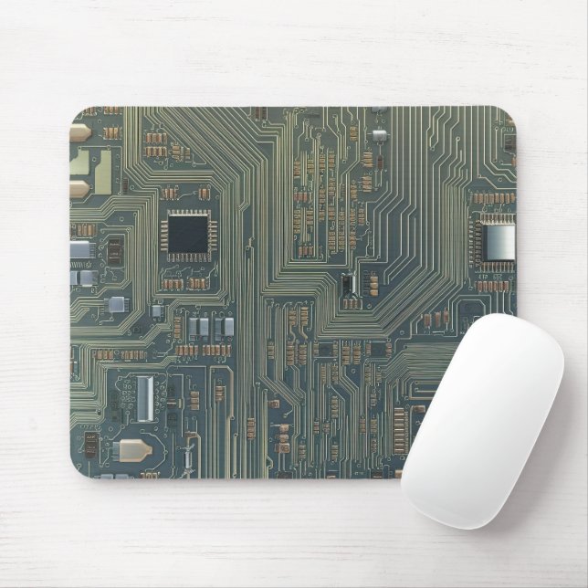 Circuit Board Mouse Pad (With Mouse)
