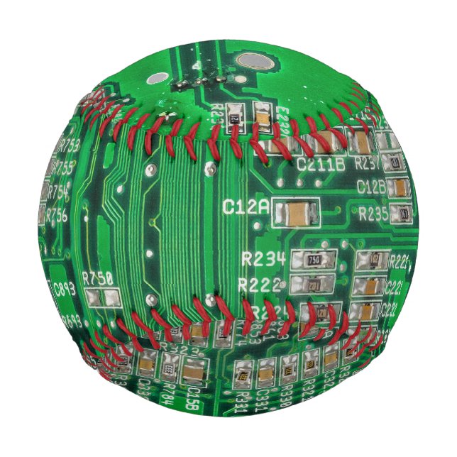 Circuit Board Painting Baseball (Front)