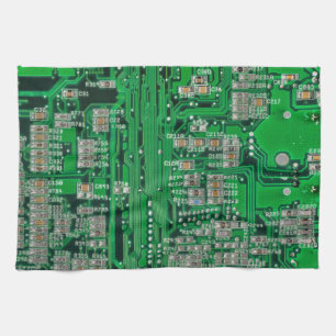 Circuit Board Painting Kitchen Towel
