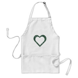 Circuit board Pattern Heart Adult Apron