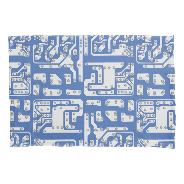 Circuit board pattern pillowcase (Front)