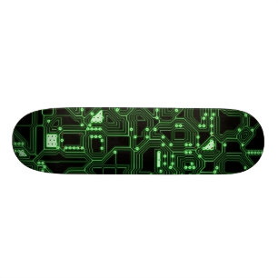 Circuit Board Pattern Skateboard Deck