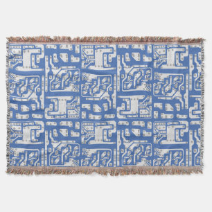Circuit board pattern throw blanket