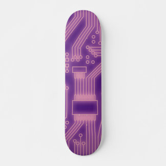 Circuit Board Pink Skateboard