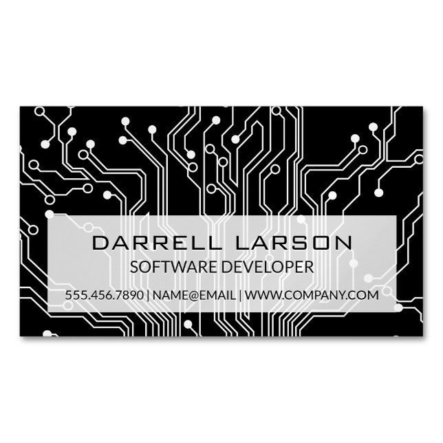 Circuit Board | Technology Magnetic Business Card (Front)