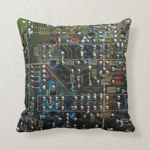 Circuit Board Throw Pillow