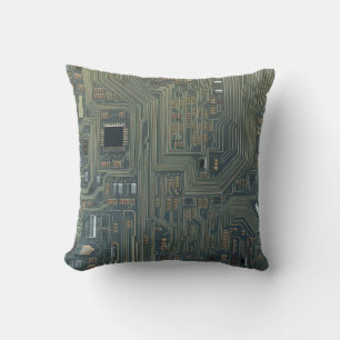 Circuit Board Throw Pillow