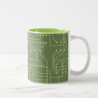 Circuit Board Two-Tone Coffee Mug