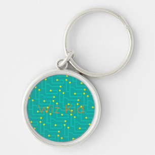 Circuit Board Wiz Kid Colourful Computer Tech Kids Keychain