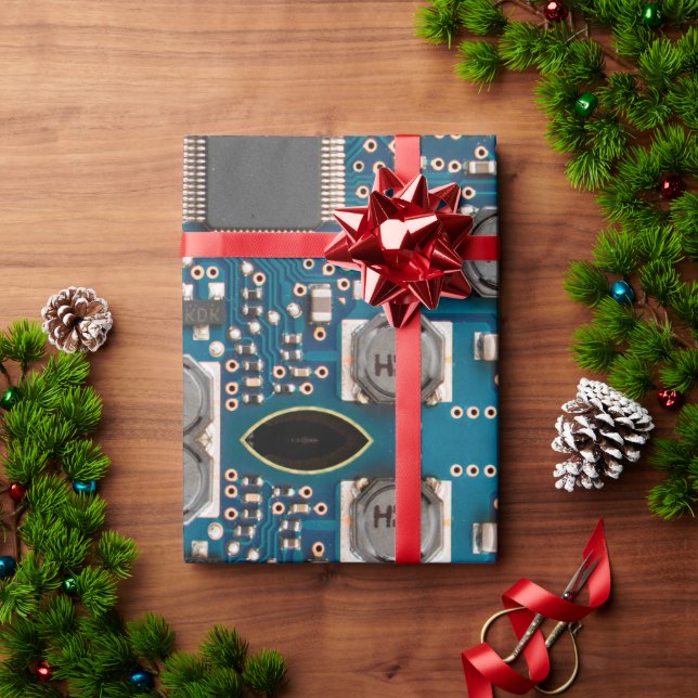 Circuit board wrapping paper (Holiday Gift)