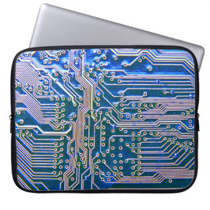 Circuit Boardboard,computer,blue,capacitor,chip,ci Laptop Sleeve
