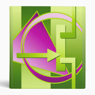 "Circuit Diagram" digital art print, lime green Binder