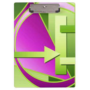 "Circuit Diagram" digital art print, lime green Clipboard