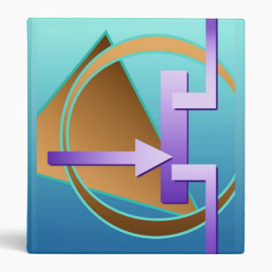 "Circuit Diagram" digital art print, turquoise Binder