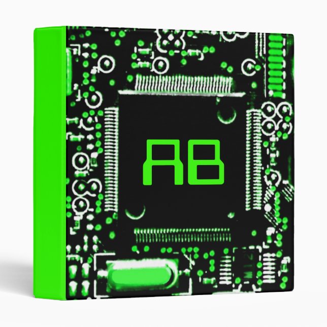 Circuit Green 2 'Initials' binder green (Front/Spine)