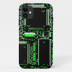 Circuit Green 2 iPhone case