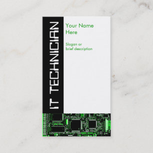 Circuit Green 2 'IT Technician' business card