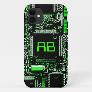 Circuit Green 2 monogram iPhone case