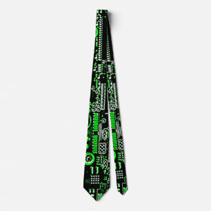Circuit Green 2 tie double sided