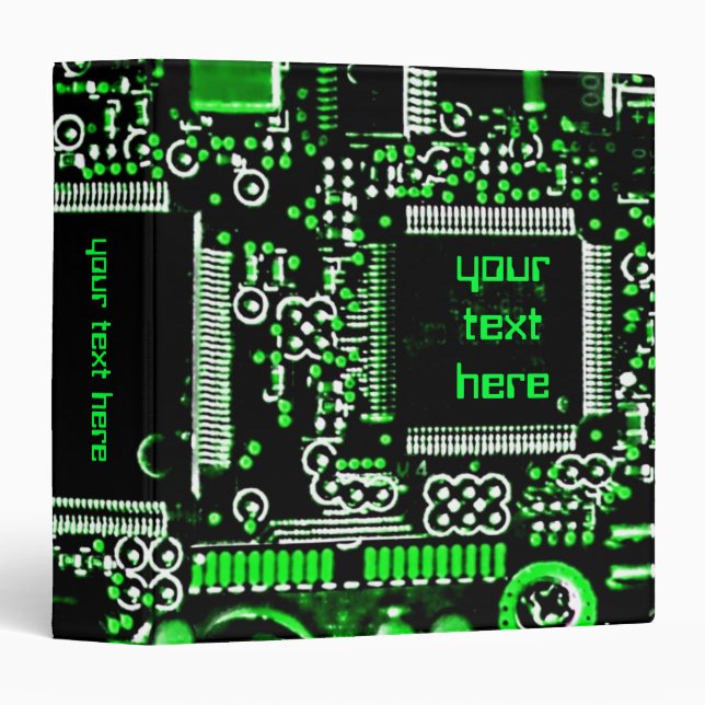 Circuit Green 2 'Your Text'  binder (Front/Spine)
