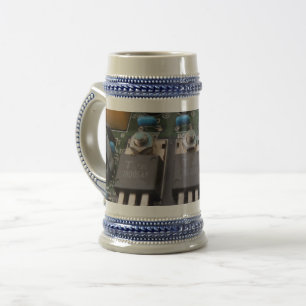 Circuit Grey /Blue 22 oz Stein