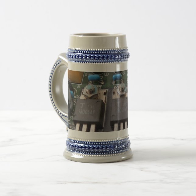 Circuit Grey /Blue 22 oz Stein (Front Left)