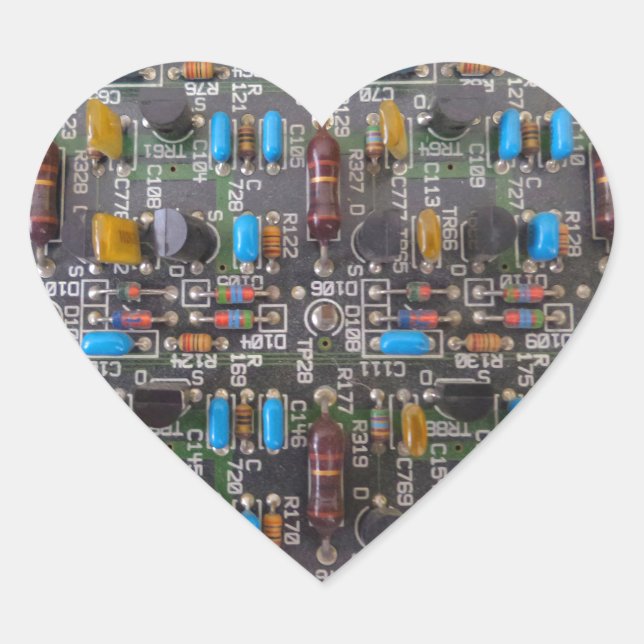 Circuit Heart Sticker (Front)
