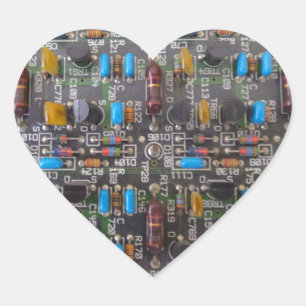 Circuit Heart Sticker