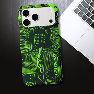 Circuit imprimé PCB Cyber Green personnalisé Tech 