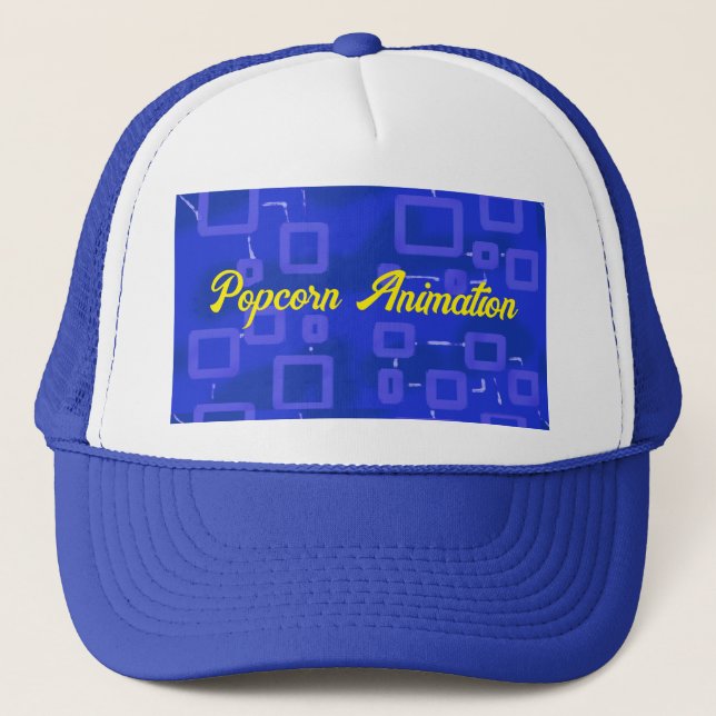 Circuit in Candy Blue Geometric Trucker Hat (Front)