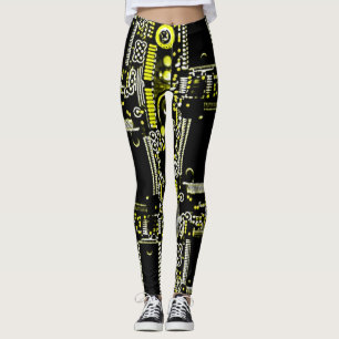Circuit Jaune 2 sur leggings