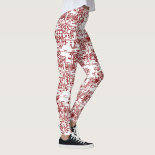 Circuit Leggings (cherry)