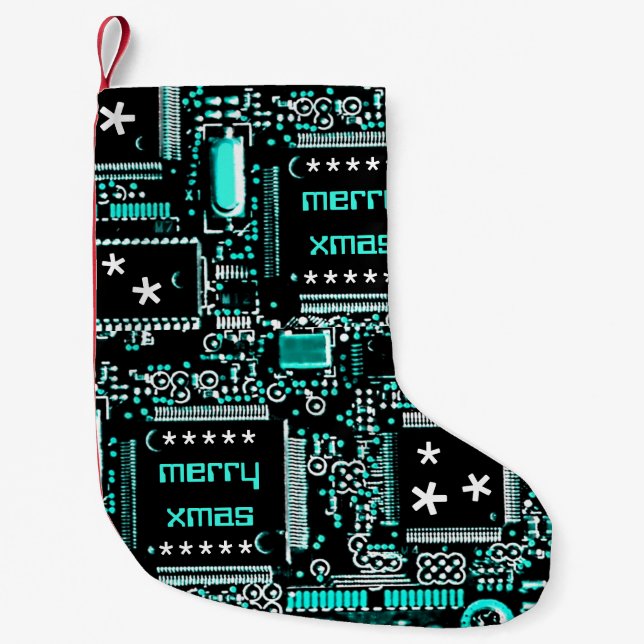 Circuit Light Blue 2 'Merry Xmas' stocking (Front)