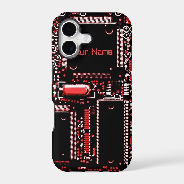 Circuit Red 2 iPhone 5 'Name' barely there case (Back)