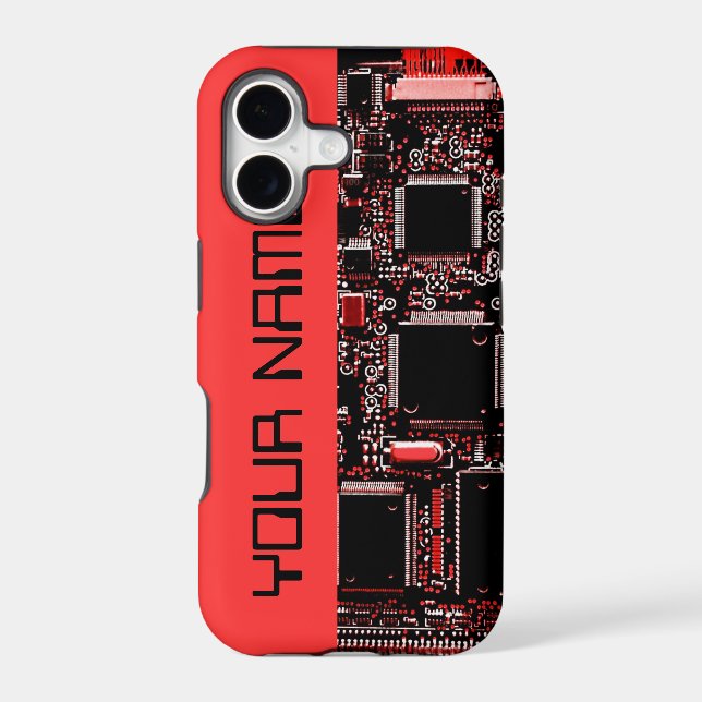Circuit Red 2 "Name" iPhone 5 case side red (Back)