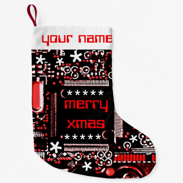 Circuit Red 2 Name stocking two sided (Front)