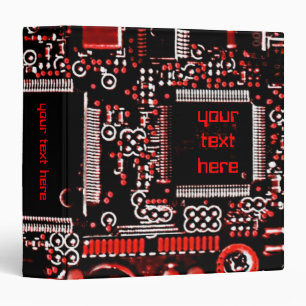 Circuit Red 2 'Your Text'  binder