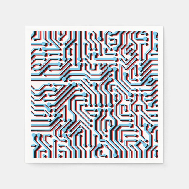 Circuitboard Paper Napkins (Front)