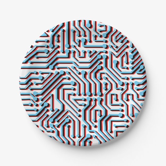 Circuitboard Paper Plates (Front)