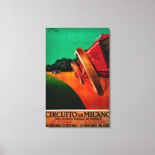Circuito Di Milano Vintage PosterEurope Canvas Print
