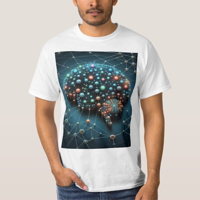 Circuitry of Thought Woven Wisdom of brain T-Shirt (Front)