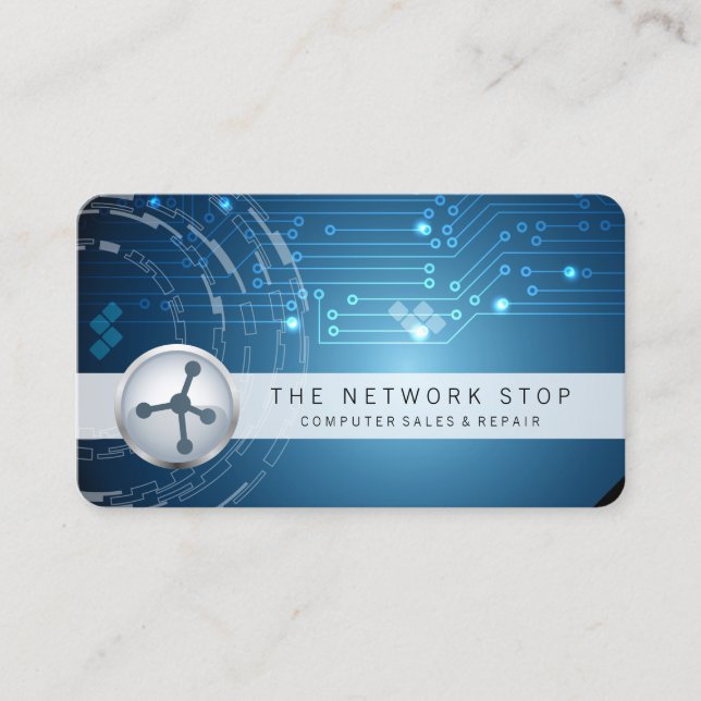 Circuits électroniques Carte de visite informatiqu (Devant)